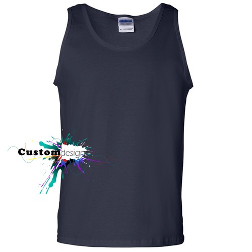 Gildan Men's Heavy Cotton T-Shirt - Navy Blue, 100% Cotton Basic Tee