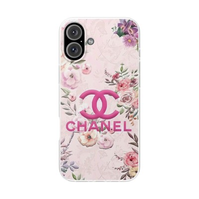 Phone Case, Channel Flowers Design, Flexi Cases, Gift for Her, iPhone, Samsung