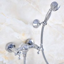 Bathroom Faucet Mixer Tap Wall Mounted Hand Held Shower Head Shower Faucet Sets