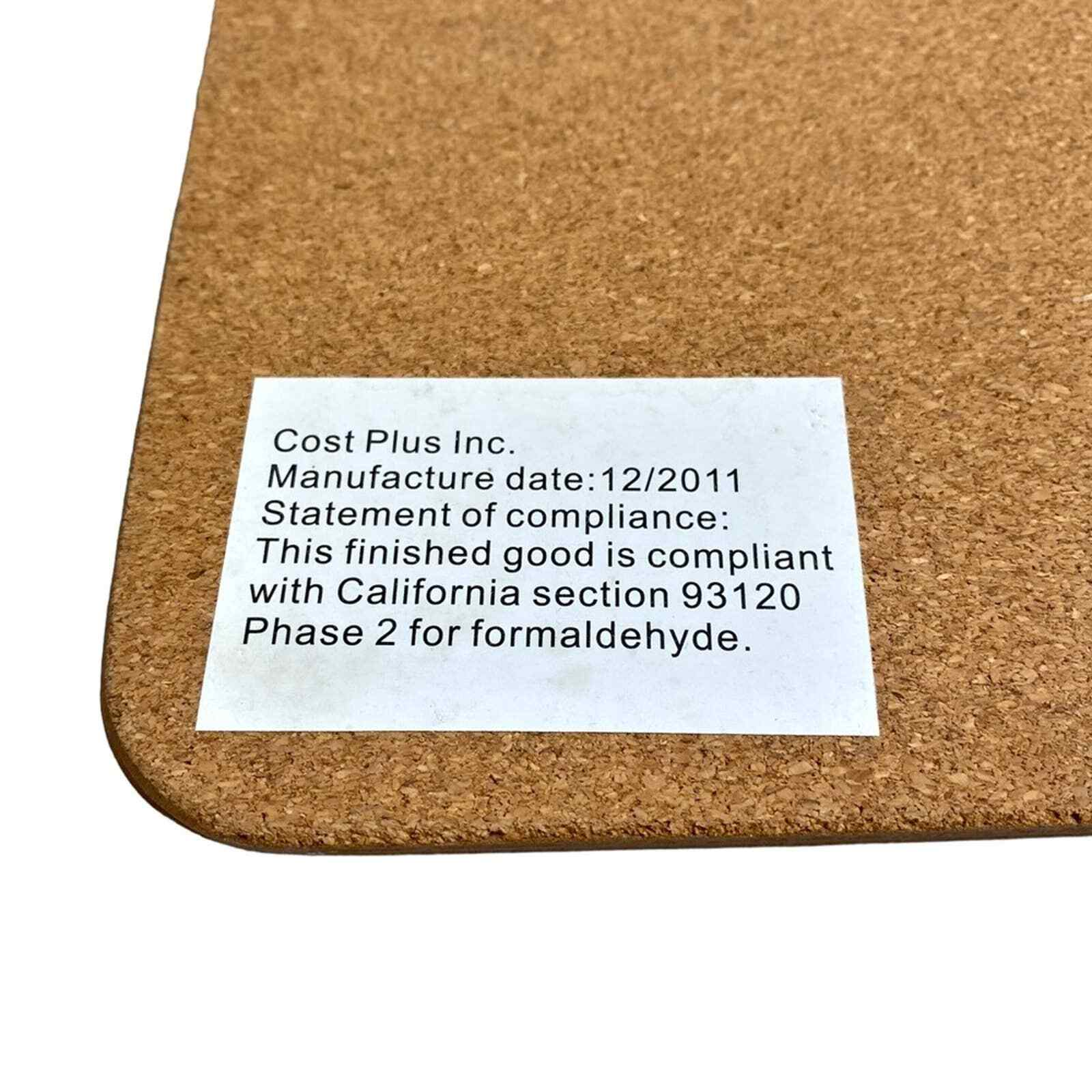 Yellow Ikat Cost Plus laminated placemats set of 5 cork backings 16x11