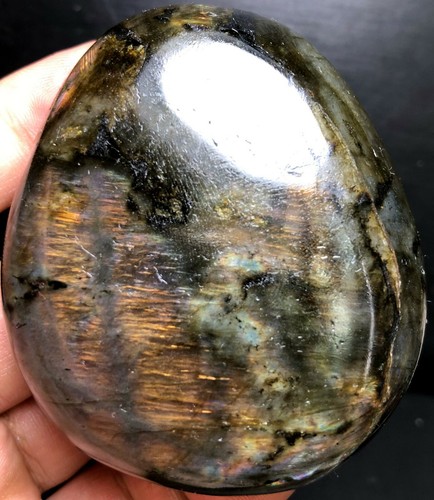 185 g AAA+++Madagascar Labradorita Púrpura Cristal Natural Pulido Piedra X908 - Imagen 8 de 8