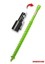 WERHE® Profi Bohrer VollStahl , Erdbohrer 40 mm DoppelWelle Mit Stihl Adapter