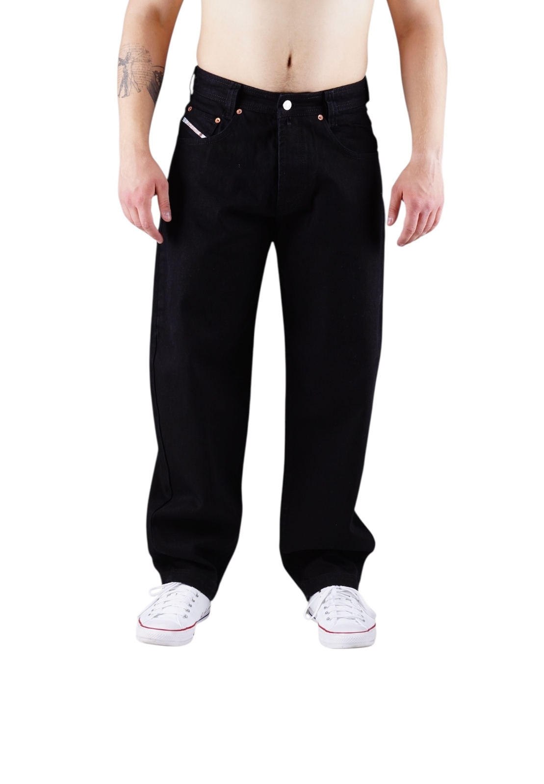 Picaldi Men's Jeans Zicco 471 Eternal Loose Tapered Fit Black Denim