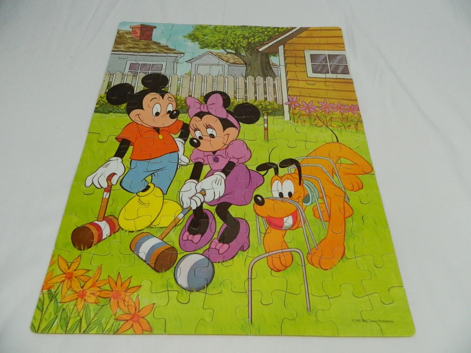 Walt Disney’s Pluto Croquet Time Mickey Minnie Mouse Whitman 100 PCs Puzzle 1982 - Image 2 of 4