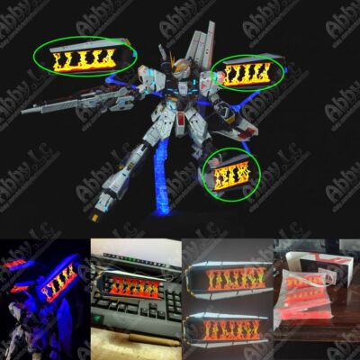 Q Core 3PCs Firing Effect Part for Funnel of MG 1/100 RX-93 Nu Hi-v ver ka Model