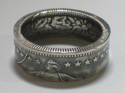 Münzring 2 Franken Schweiz Silber 835er Gr 52 bis 70 Ring Helvetia Swiss vintage