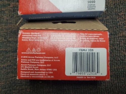 (Lote de 2) Fijador de flechas 225 Genuino P22 5/16 pulgadas grapas, 5050 por paquete - Imagen 2 de 2