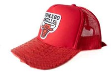 Custom Chicago Bulls Python Trucker Hat - Jus...
