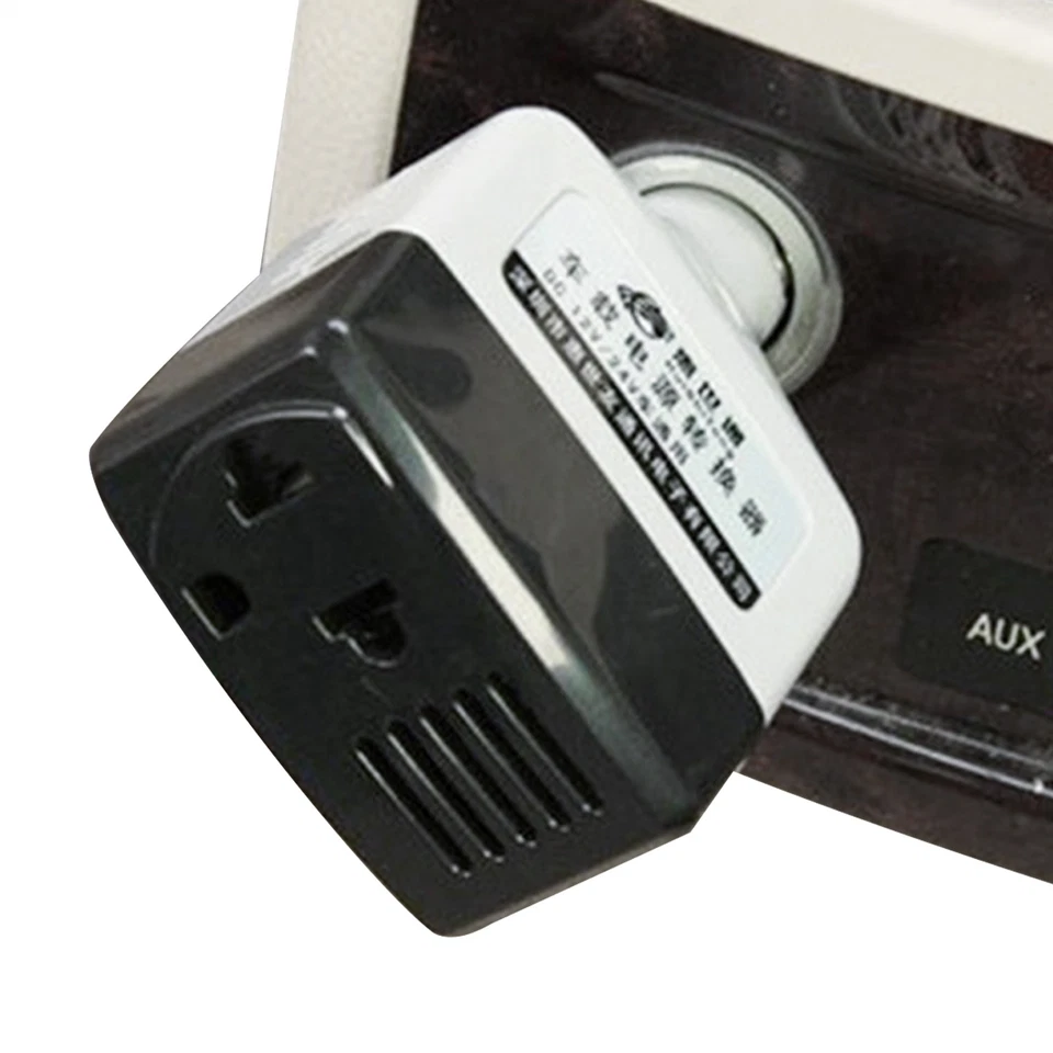 Car Charger Inverter Adapter DC 12V 24V to AC Adapter Converter USB Outlet - image 3 of 4