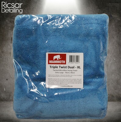🧽 Toalla De Secado Mammoth Microfiber Doble Cara XL 70x90 Cm – Coreana Triple Retorcida
