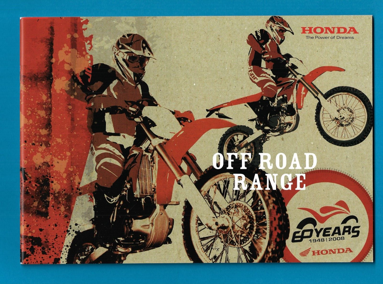 HONDA MOTORCYCLES 2008 OFF ROAD RANGE 48 PAGE CATALOGUE BROCHURE