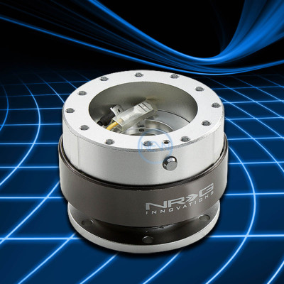 NRG INNOVATION STEERING WHEEL 6BOLT HUB GEN 2.0 QUICK RELEASE ADAPTOR KIT SILVER