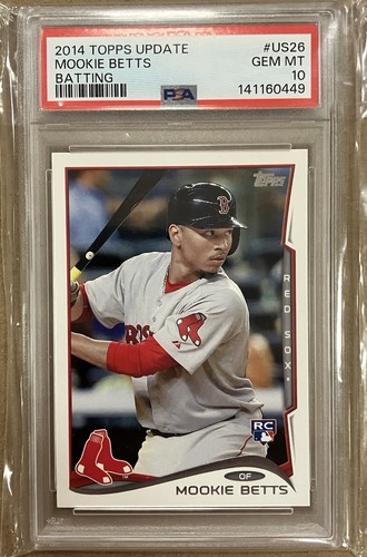 2014 TOPPS UPDATE BATTING #US26 MOOKIE BETTS ROOKIE RC PSA 10