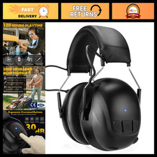 Bluetooth Hearing Protection Earmuffs 120H Battery Life 30dB Noise Reduction, Re
