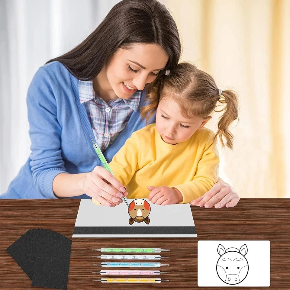 Карбоновая бумага 50 листов черная графитовая бумага для перевода трассировочная бумага и 5 штук - Изображение 4 из 4