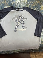 A2 Vintage Mad Engine Tee Invincible Iron Man Marvel 1963 Baseball 90s Y2K 2XL