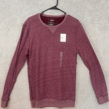 Sonoma Goods for Life Men's Size small Red Heathered Crew Neck Pullover Sweater