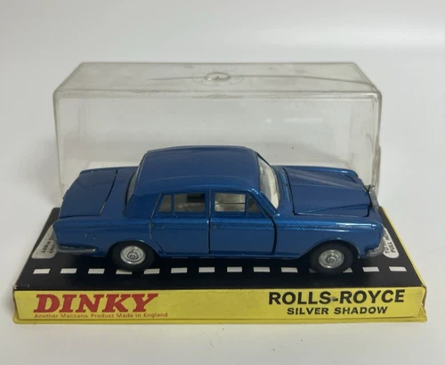 Vintage Dinky Toys 158 Rolls-Royce Sliver Shadow Blue In Original Display Case