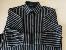 PAUL FREDRICK NWOT Multicolor Striped Cotton Dress Shirt 15  34