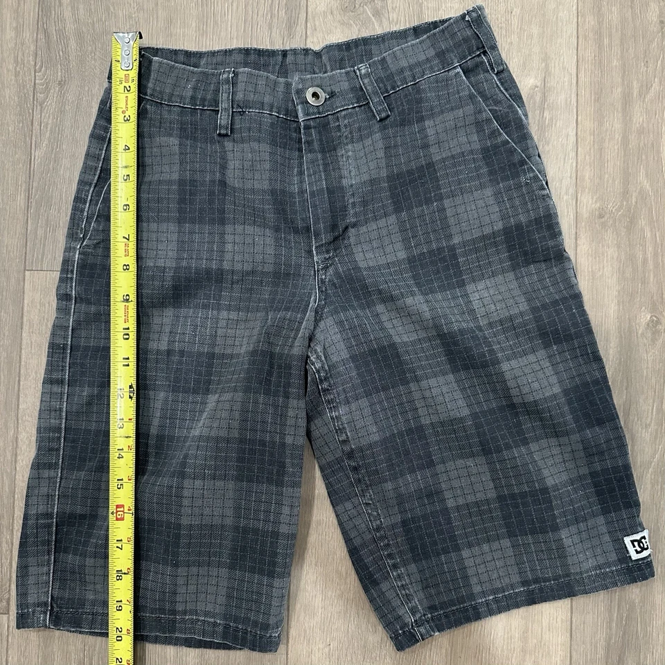 DC Shoes Pantalones Cortos Chinos Gris Patín a Cuadros Y2K Para Hombre Talla 27 Foto 3 de 4