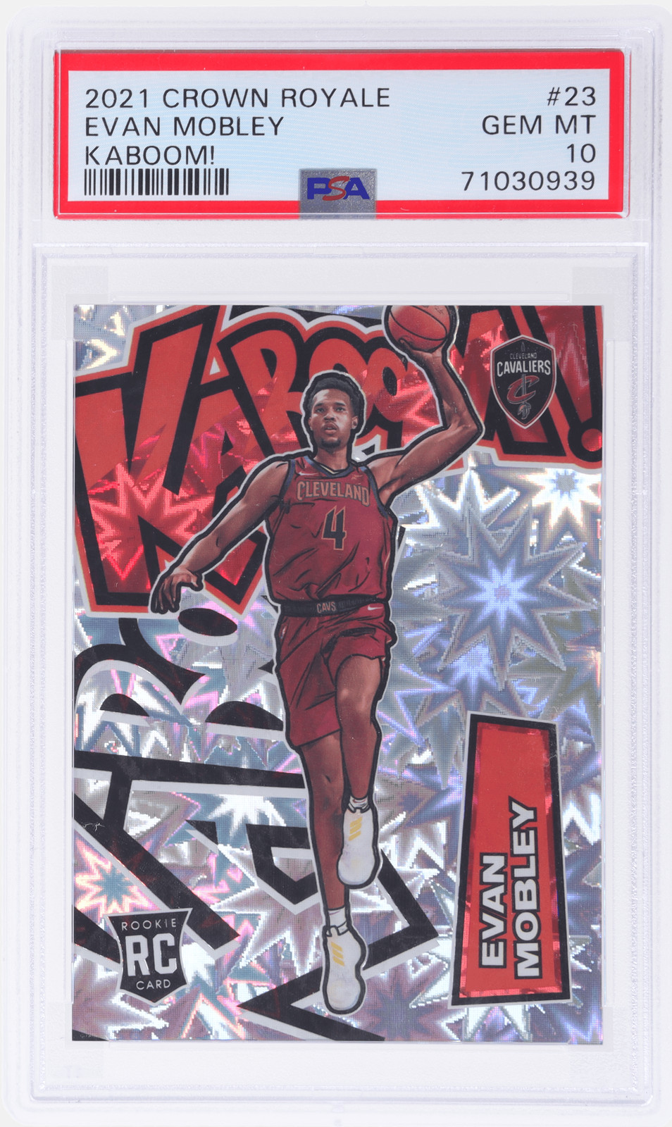 2021 Panini Crown Royale Evan Mobley Kaboom! #23 PSA 10 Rookie RC