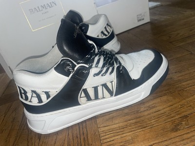 $2000 BALMAIN PARIS LOGO SNEAKERS MADE IN ITALY 41 9 9.5 US NEAR MINT CONDITION