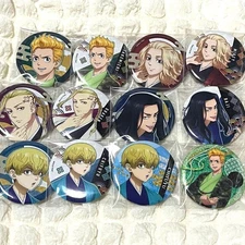 Tokyo Revengers Wafu Kimono Glitter Can Badge Pin Set Chifuyu Mikey Baji Draken
