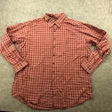 Vintage Orvis Shirt Mens XL Red Plaid Signature Collection Long Sleeve Button