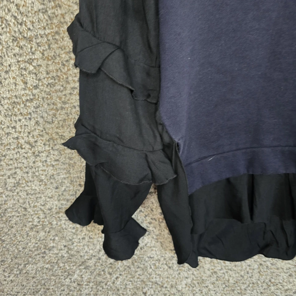 Top Lane Bryant para mujer Plus 18/20 negro azul con volantes cola de camisa dobladillo informal damas Foto 3 de 4