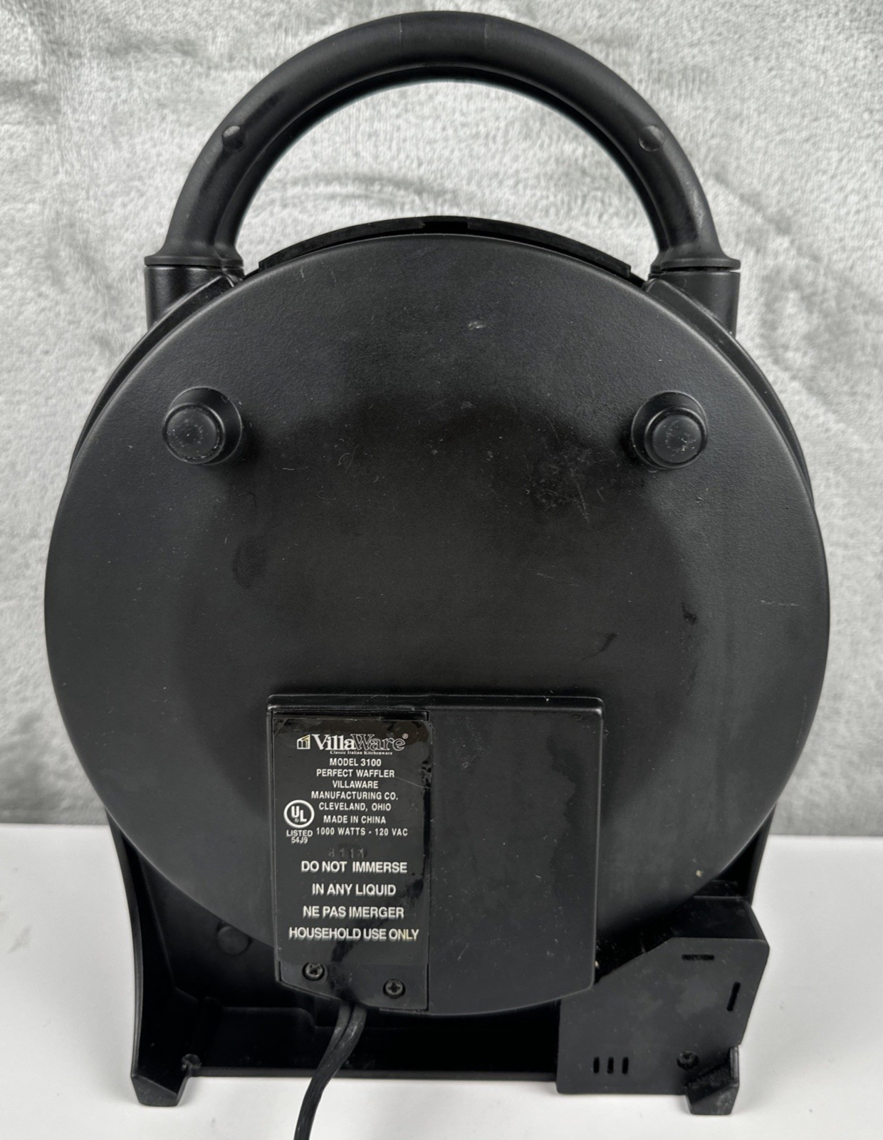 VillaWare Perfect Waffler Professional 7" Heart Shaped Waffle Maker V3100 TESTED