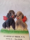 Vtg Germany Die-Cut Embossed Calendar Dogs Scene 10" Ephemera 1964 — photo 5