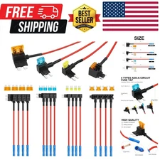 16 Pack 4 Types Fuse Tap, Upgraded 12V Car Add a Circuit Tap Kit -...Opens in...