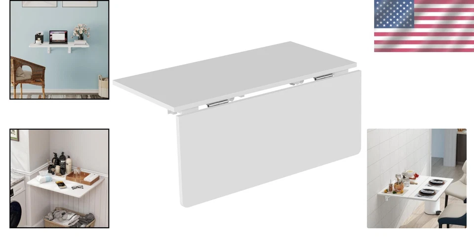 Modern White Floating Desk 23.6"x31.5" - Image 2 of 4