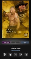 DIGITAL TOPPS WWE SLAM Brock Lesnar PROMINENT PERFORMERS SUPER RARE GOLD Read