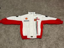 Vintage Ferrari Formula 1 Team OMP Bridgestone Shell Embroidered Racing Jacket
