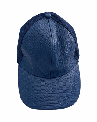 Gucci Men s Blue Logo Baseball Cap Hat Adjustable Designer Casual
