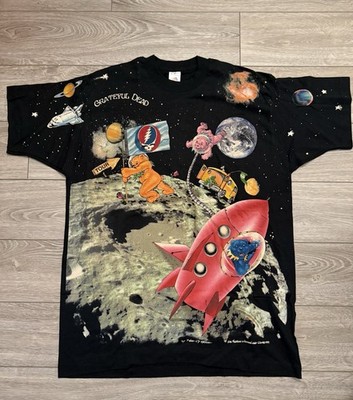Grateful Dead Standing on the Moon Tour XL Black Liquid Blue T