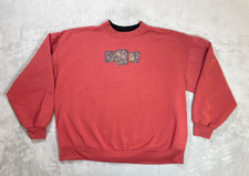Vintage Morning Sun Birdhouse Sweatshirt Men Large Red USA Made Crewneck