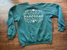 Vintage Grammy Core Holiday Sweater Large Single Stitch Made In USA