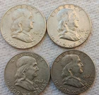 FRANKLIN HALF DOLLAR LOT 1961 1962 1963
