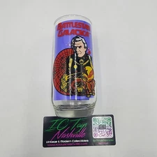 Universal City Studios 1979 Battlestar Galactica Commander Adama Drinking Glass