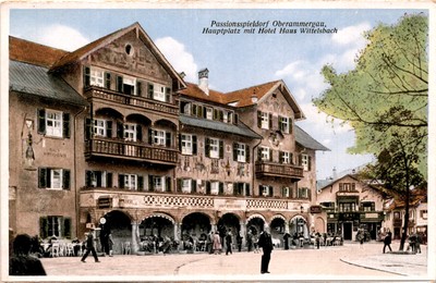 BALS, WHV, Passionsspieldorf Oberammergau, Hauptplatz, Hotel Haus Postcard