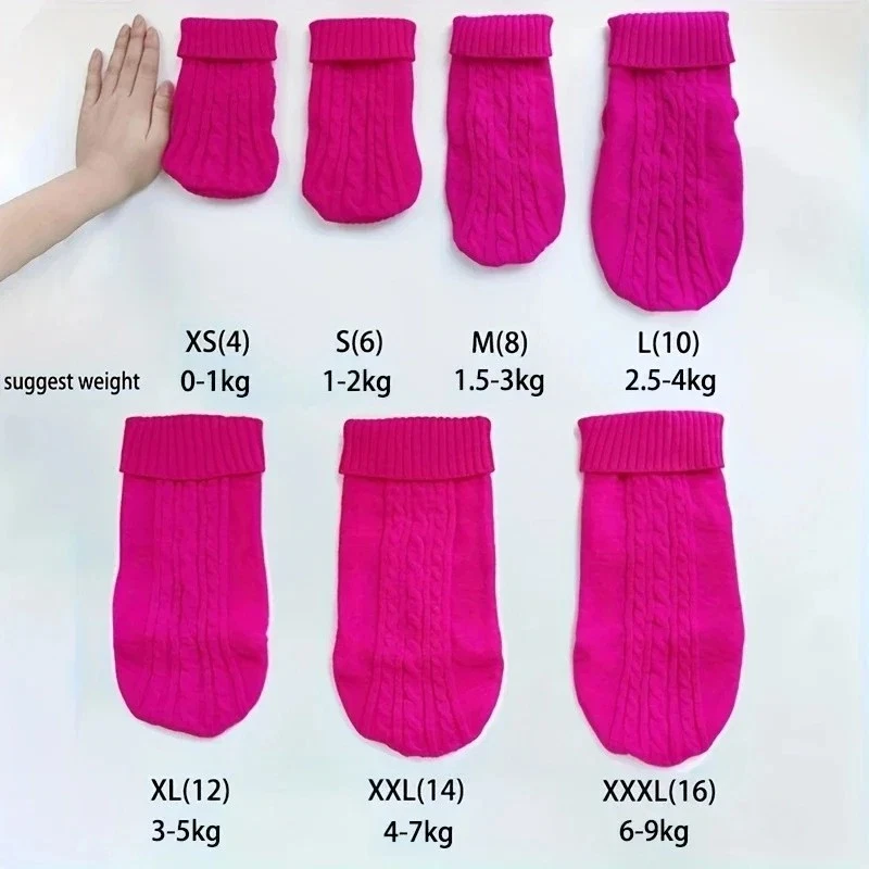 Cozy Knit Dog Sweater Winter Warm Clothes for Small Medium Pets Puppy - Image 2 of 4