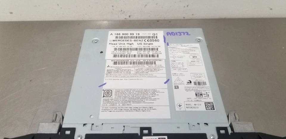 17 MERCEDES BENZ GLS63 AMG W166 RADIO AUDIO RECEIVER 1669009919 - Image 4 of 4