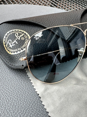 Orig. Ray Ban Herren-Sonnenbrille  Aviator Large Metal 62-14 wie Neu!