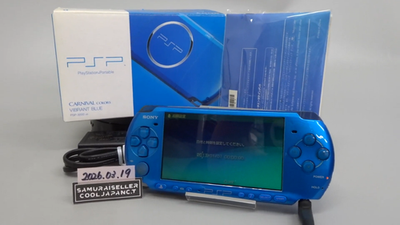 SONY PSP Playstation Portable Console Vibrant Blue PSP-3000 VB