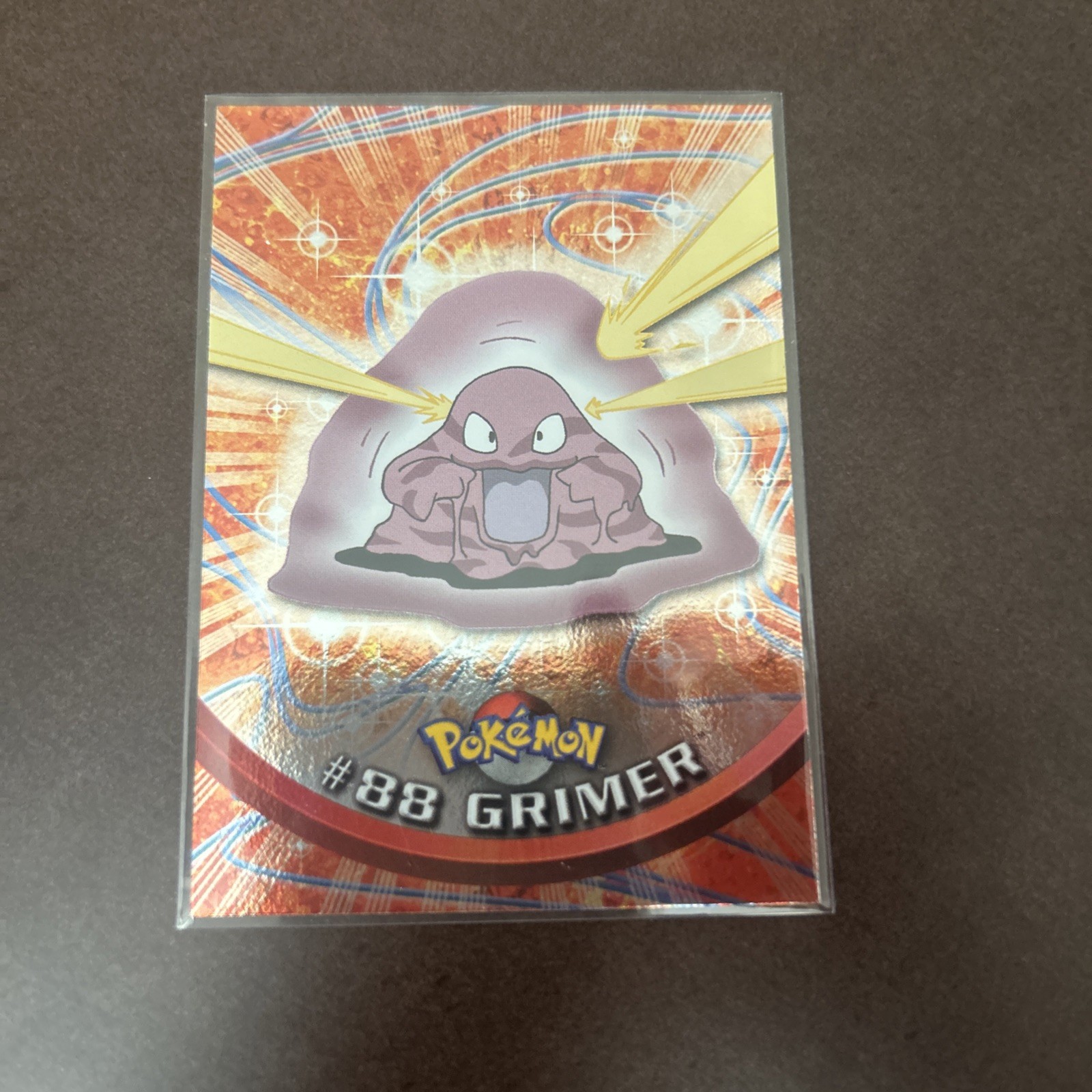 Grimer Pokemon Card Foil Topps #88 TV Animation Edition Blue Logo