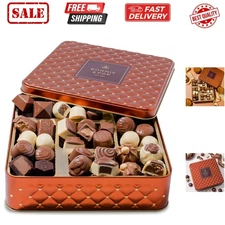 Chocolate Gift Basket– Holiday Candy Gift Box with Assorted Milk, Dark & Whit...