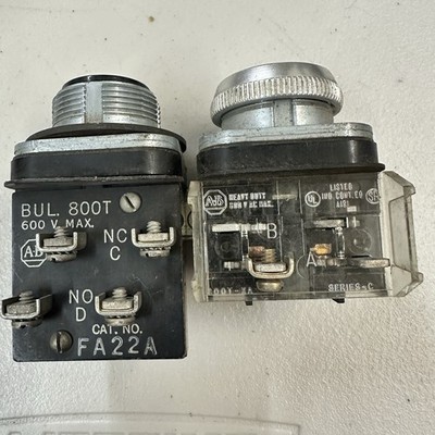Allen Bradley 800T-FA22A To 800t-xa Push Button Unit Scarce Functional!
