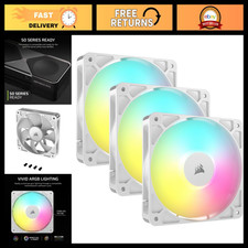 120mm ARGB PWM Fans - Low-Noise, Daisy-Chain, Magnetic Bearing - Triple Pack - W